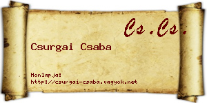 Csurgai Csaba névjegykártya